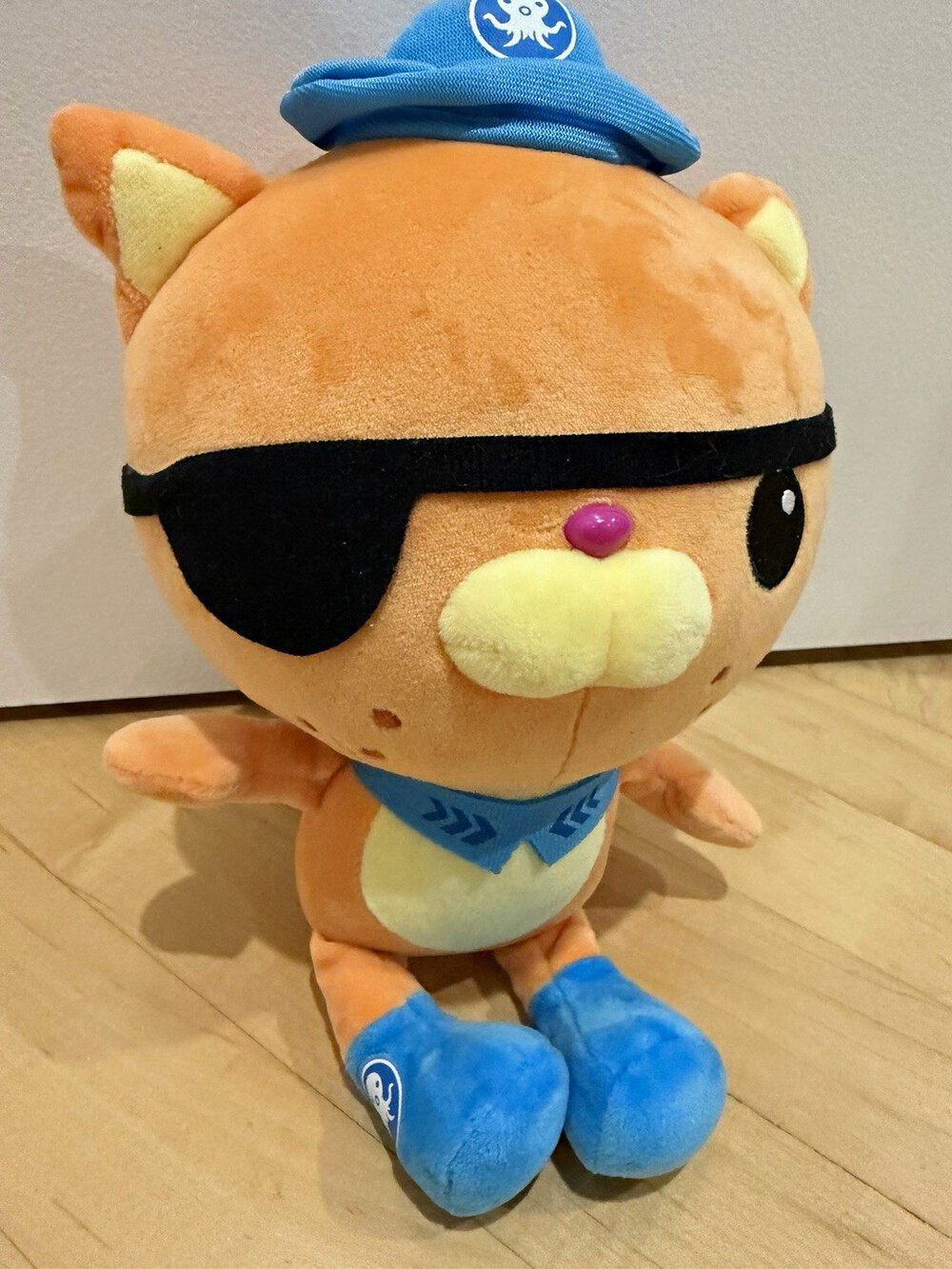 Octonauts Kwazii Orange Cat Plush Stuffed Animal Eye Patch Blue Hat Boots 2014
